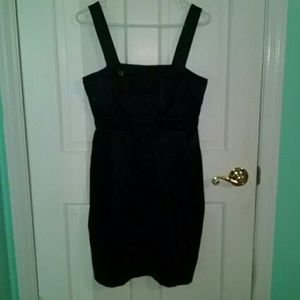 Black satin dress